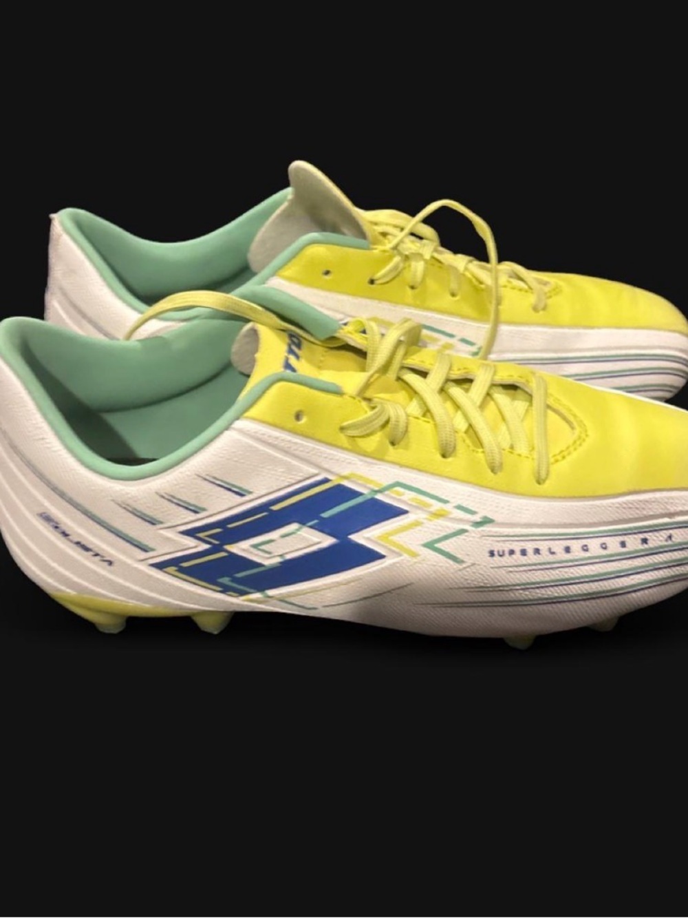 OTTO Soccer Cleat in Yellow, White, Mint, Blue